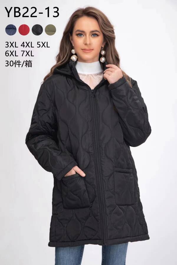 Kurtki damskie duże rozmiary Roz 3XL-7XL, 1 Kolor Paczka 12 szt 1